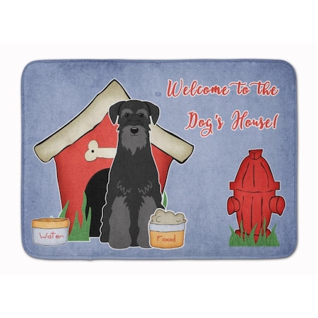 Carolines Treasures Dog House Standard Schnauzer Black Machine Washable Memory Foam Mat BB2786RUG